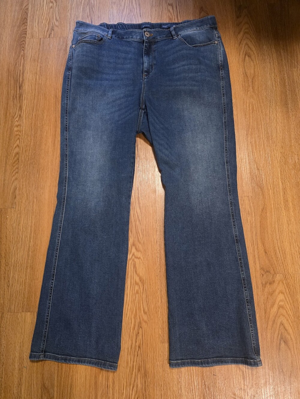 J. Jill Denim Modern Slim Bootcut Jeans Blue Women's Plus Size 18 Dark Wash
